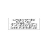 Massachusetts Notary Public Zelfinktende Stempel (Design)