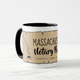 Massachusetts Notional Public Scroll Feather Quill Mok