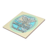 Massachusetts Nurse Caduceus Tile Tegeltje (Zijkant)