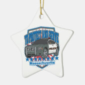 Massachusetts om politieauto te beschermen en te b keramisch ornament (Links)