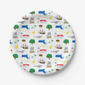 Massachusetts Paper-Borden Papieren Bordje (Voorkant)