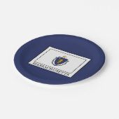 Massachusetts Papieren Bordje (Gekanteld)