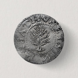 Massachusetts Pine Tree Coin Ronde Button 3,2 Cm