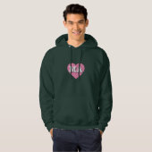 Massachusetts Pink Heart - Ik hou van MA Hoodie (Voorkant volledig)