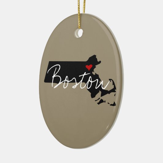 Massachusetts Plaats Keramisch Ornament (Links)