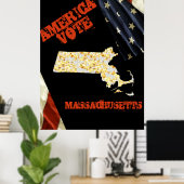 MASSACHUSETTS POSTER (Thuiskantoor)