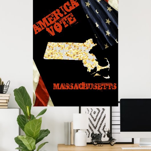 MASSACHUSETTS POSTER (Thuiskantoor)