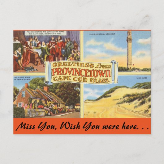 Massachusetts Provincetown Briefkaart (Voorkant)