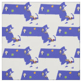 Massachusetts Pun Map Stof (Swatch)