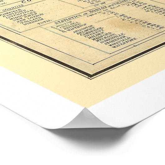 Massachusetts Railroad Map 1879 Poster (Hoek)