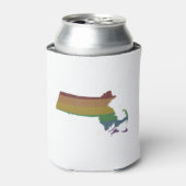 Massachusetts Rainbow Gay Pride Blikjeskoeler (Blikje Voorkant)