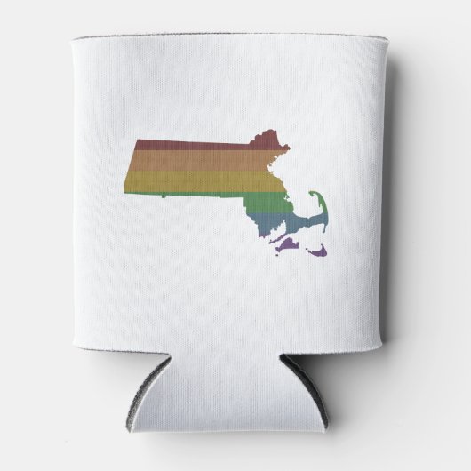 Massachusetts Rainbow Gay Pride Blikjeskoeler (Voorkant)