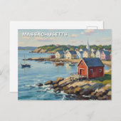 Massachusetts Reizen Briefkaart (Voorkant / Achterkant)