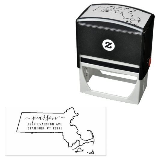 Massachusetts retouradres stempel zelf-inkt (In situ)