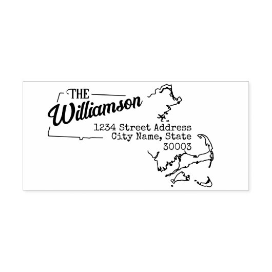 Massachusetts retouradres stempel zelf-inkt (Design)
