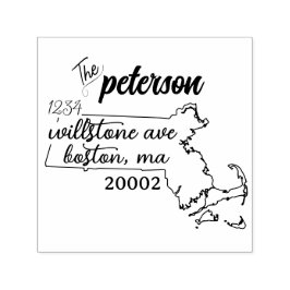 Massachusetts retouradres stempel zelf-inkt