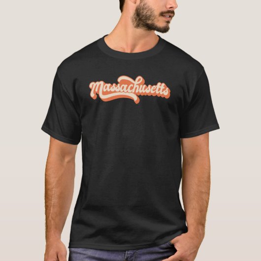 Massachusetts Retro T-shirt (Voorkant)