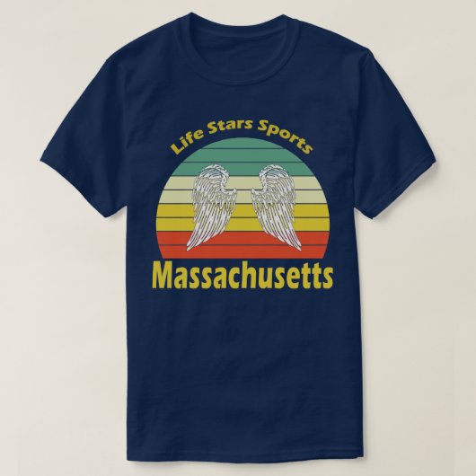Massachusetts Retro T-shirt (Design voorkant)