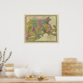 Massachusetts Rhode Island en Connecticut 2 Poster (Keuken)