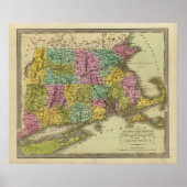 Massachusetts Rhode Island en Connecticut 2 Poster (Voorkant)
