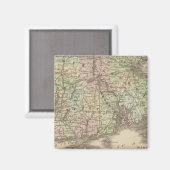 Massachusetts, Rhode Island en Connecticut Magneet (Voorkant / Achterkant)