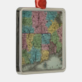 Massachusetts Rhode Island en Connecticut Metalen Ornament (Rechts)