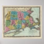 Massachusetts Rhode Island en Connecticut Poster
