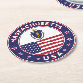 Massachusetts Ronde Kartonnen Onderzetter (Gebogen)