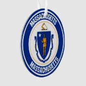 Massachusetts Round Emblem Ornament (voorkant)