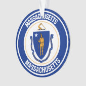 Massachusetts Round Emblem Ornament (voorkant)