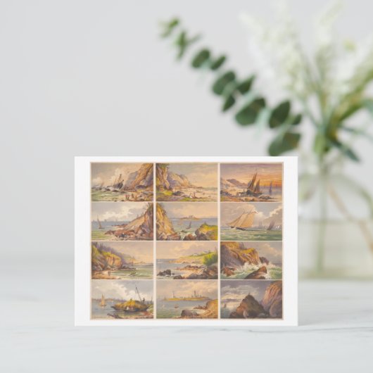 Massachusetts Seashore Uncut Trade Kaarten Briefka (Staand voorkant)