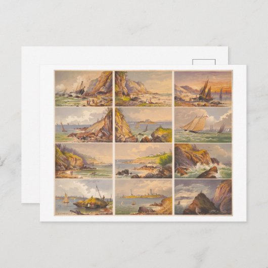 Massachusetts Seashore Uncut Trade Kaarten Briefka (Voorkant / Achterkant)