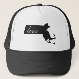 Massachusetts Shaped Chalkboard Massachusite Love Trucker Pet