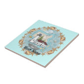 Massachusetts Shells Lighthouse aangepaste tegel Tegeltje (Zijkant)