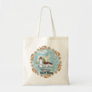 Massachusetts Shells Vuurtoren Tote Bag