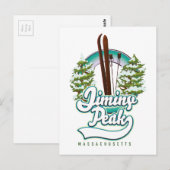 massachusetts ski logo briefkaart (Voorkant / Achterkant)