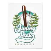 massachusetts ski logo foto afdruk (Voorkant)