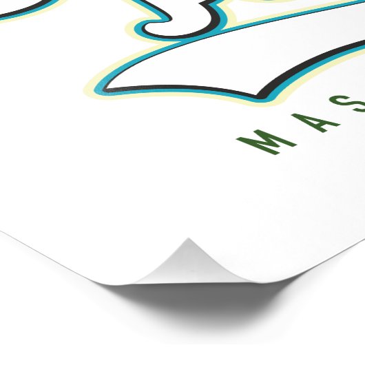 massachusetts ski logo foto afdruk (Hoek)