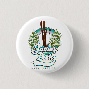 massachusetts ski logo ronde button 3,2 cm