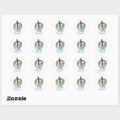 massachusetts ski logo ronde sticker (Vel)