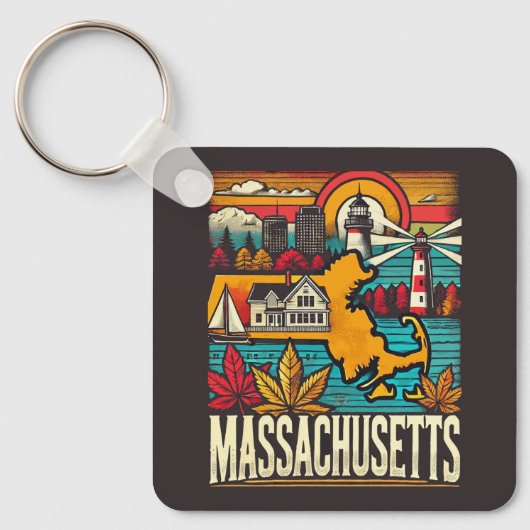 Massachusetts Sleutelhanger (Voorkant)