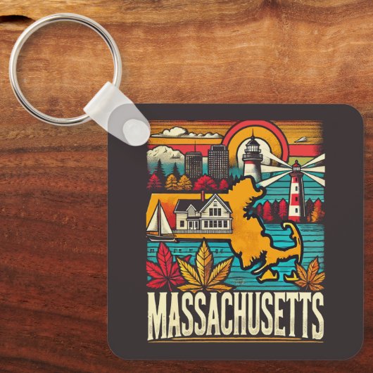 Massachusetts Sleutelhanger (Voorkant)