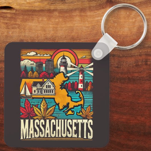 Massachusetts Sleutelhanger (Achterkant)