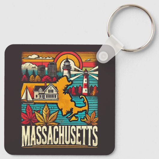 Massachusetts Sleutelhanger (Achterkant)