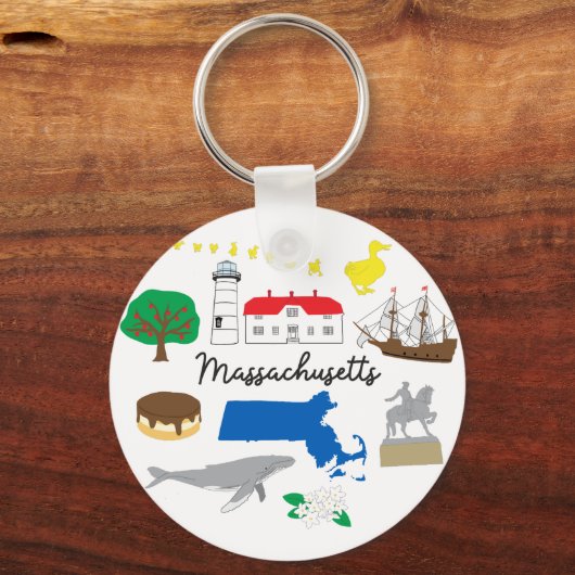 Massachusetts Sleutelhanger (Achterkant)