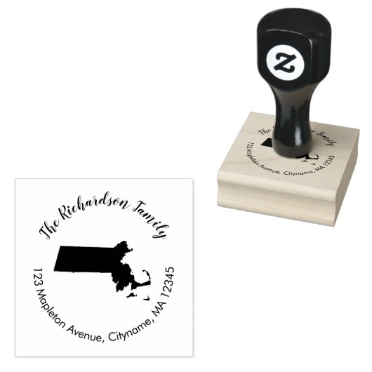 Massachusetts staat retouradres rubberstempel (Gestempeld)