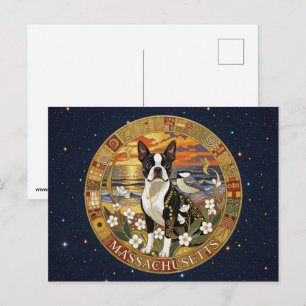 Massachusetts staatssymbolen van de VS Briefkaart