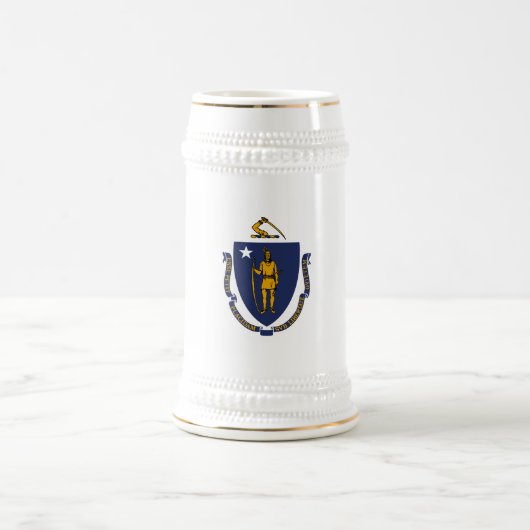 Massachusetts Staatsvlag Bierpul (Center)