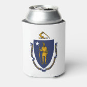 Massachusetts Staatsvlag Blikjeskoeler (Blikje Achterkant)