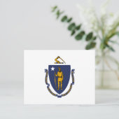 Massachusetts Staatsvlag Briefkaart (Staand voorkant)
